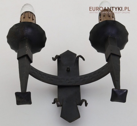 kinkiet zamkowy retro z gilzami świecowymi