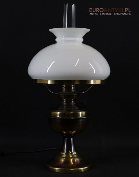 antyczne klimaty lampa stołowa petroleum style