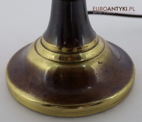 mosiężne lampy stołowe retro