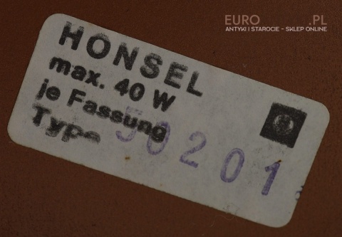 lampa stołowa honsel vintage z niemiec