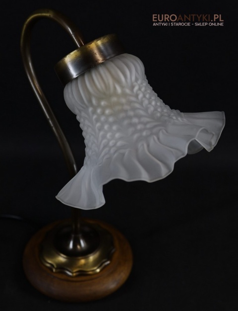 lampka stołowa z epoki styl rustykalny vintage