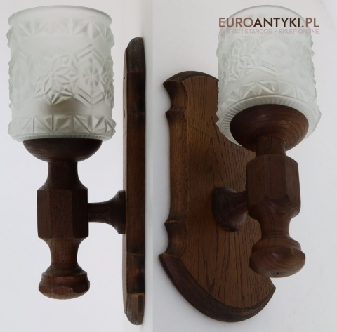 tłoczone szkło klosz geometryczny retro