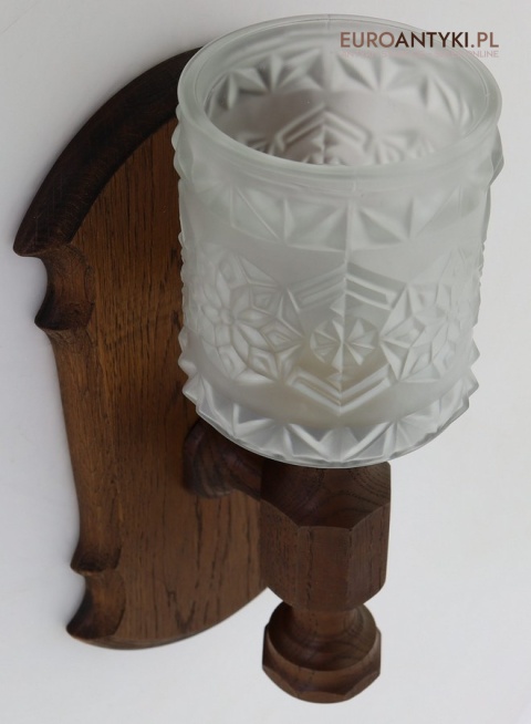 klasyczne kinkiety drewniane vintage