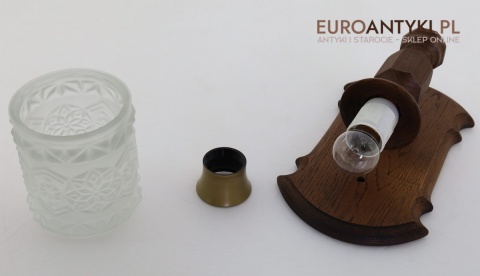 retro kinkiety z drewna