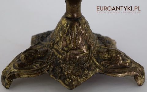 ozdobny świecznik barok rokoko vintage