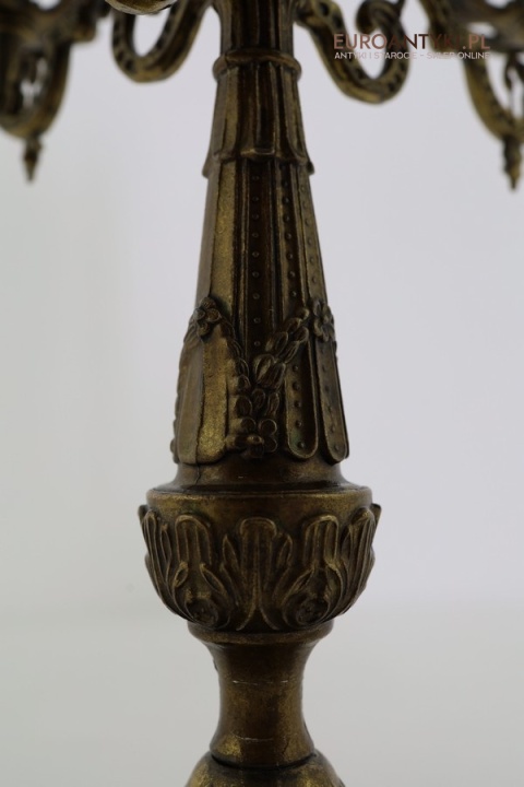 świecznik vintage mosiężny