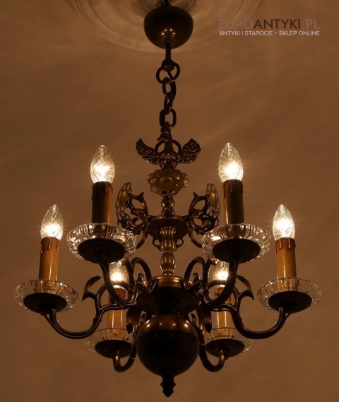 żyrandol retro do salonu, księstwo warszawskie