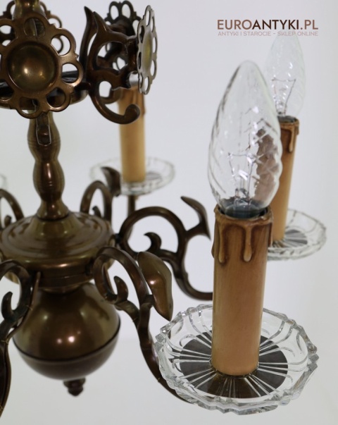 stylowy żyrandol retro z patyną, księstwo warszawskie