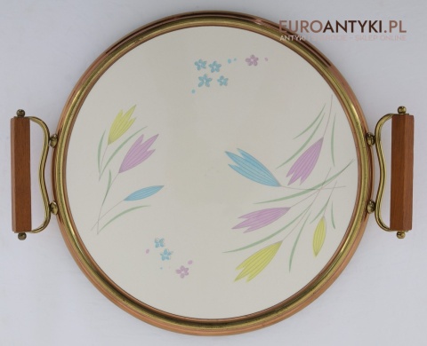 taca mosiężna retro z francji