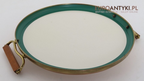 dekoracyjna taca retro mosiężna