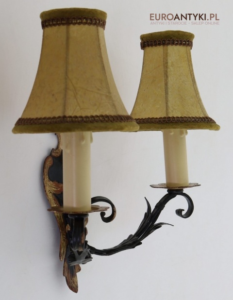 retro kinkiet abażurki