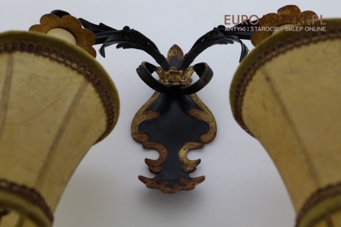 stylowy kinkiet rustykalny z abażurami