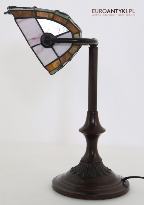 klasyczna lampa bankierska retro vintage