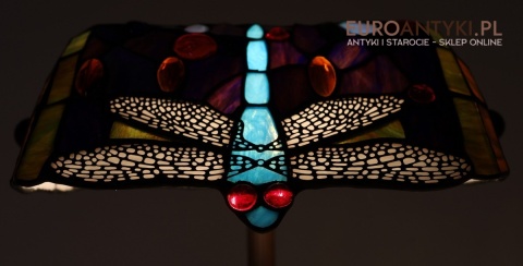 dragonfly lamp lampa bankierska retro