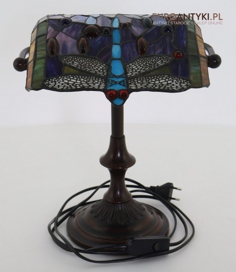 kolekcjonerska lampa bankierska z epoki