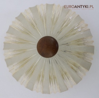 Duży stylowy okrągły plafon vintage – masywny klosz strukturalny