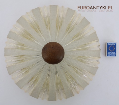 rustykalny okrągły plafon szklany