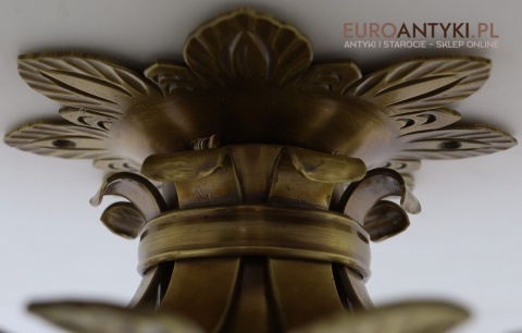 secesyjny plafon mosiężny słońce