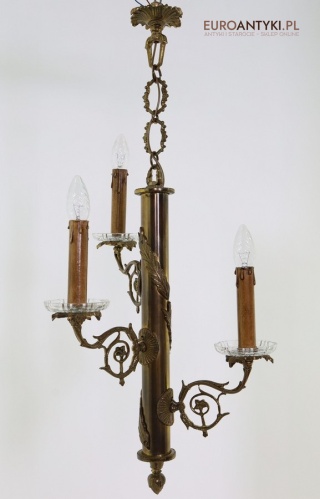 Unikatowy żyrandol eklektyczny z połowy XX wieku – dekoracyjne oświetlenie retro