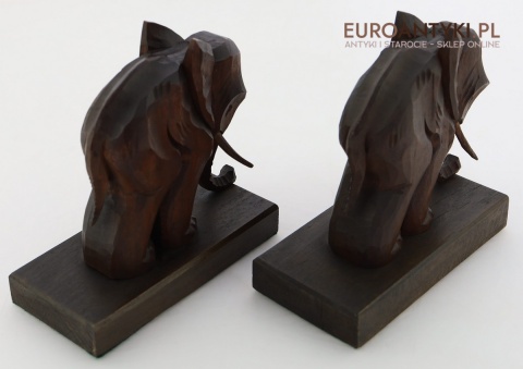 stylowe podpórki słonie kolonialne vintage