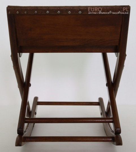 drewniany podnóżek retro rękodzieło