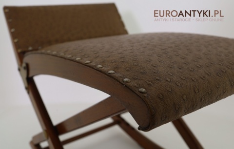 regulowany podnóżek retro drewniany