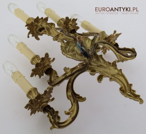 potężne kinkiety do salonu klasycznego vintage