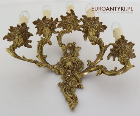 kinkiety rokoko z brązu