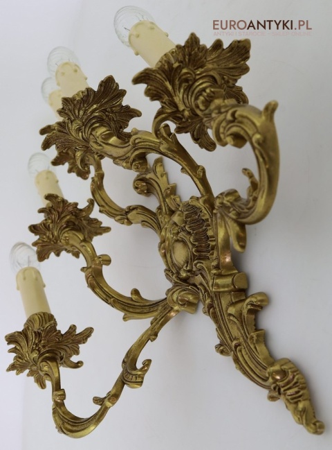 wielkie kinkiety barokowe do holu i klatki schodowej retro