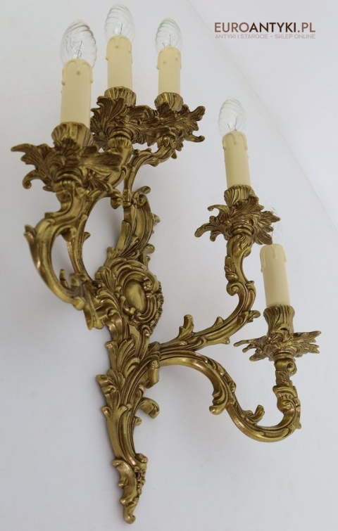 xxl kinkiety barokowe idealny stan komplet