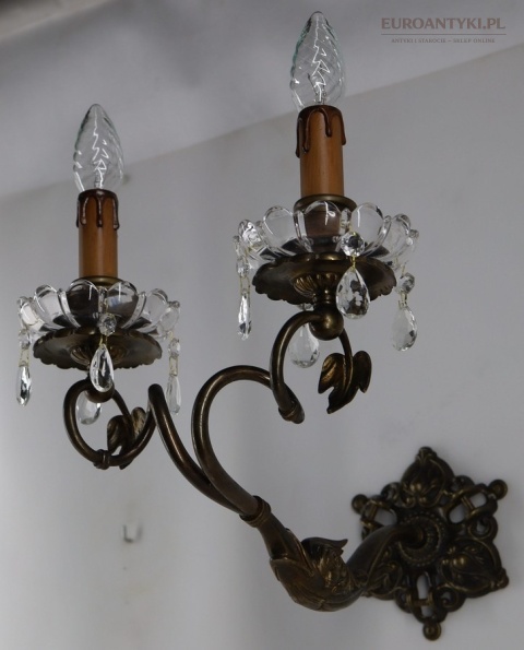 komplet dwóch kinkietów francuskich retro vintage