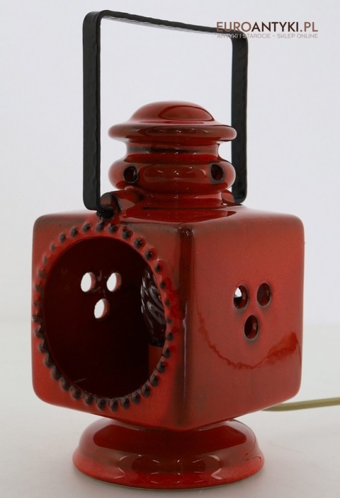 ceramiczna lampa stołowa retro z francji