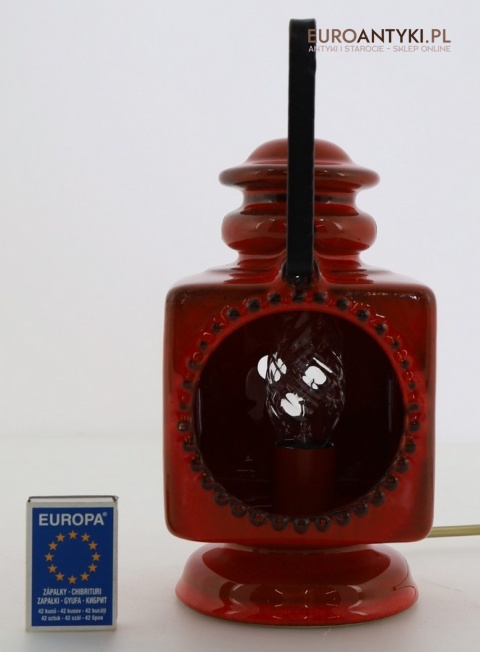 ceramika vintage lampa stołowa z epoki