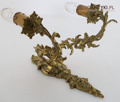 duża lampa ścienna rococo