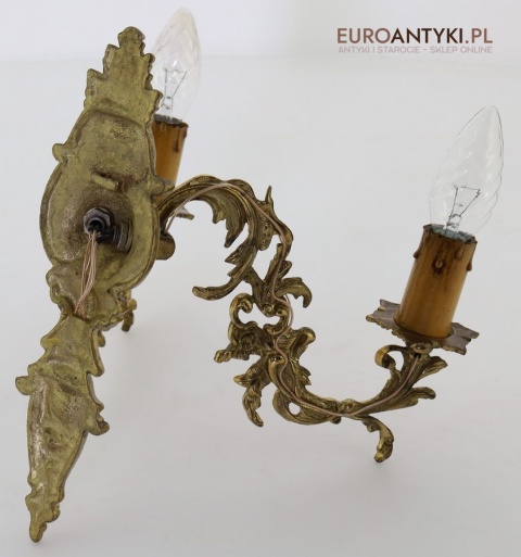 dekoracyjny kinkiet rokoko na ścianę