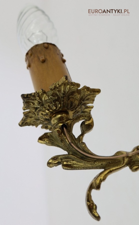 kinkiet francuski vintage z patyną mosiądzu