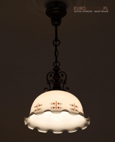 lampa sufitowa folk cepelia z kloszem szklanym