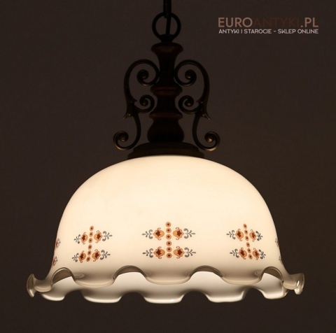 klosz szklany florystyczny wzory ludowe góralskie