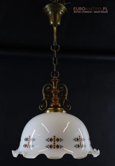 lampa folk cepelia wzory regionalne na szkle