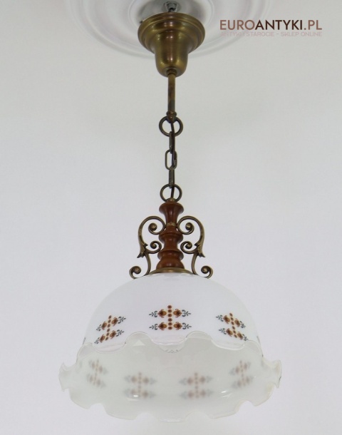 góralska lampa sufitowa lata 70 vintage