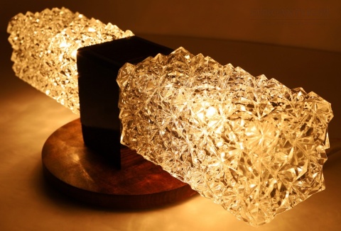 art deco kinkiet szkło strukturalne faktura