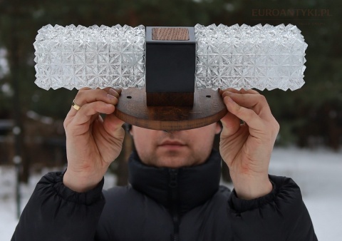 kinkiet z bakelitu i drewna art deco