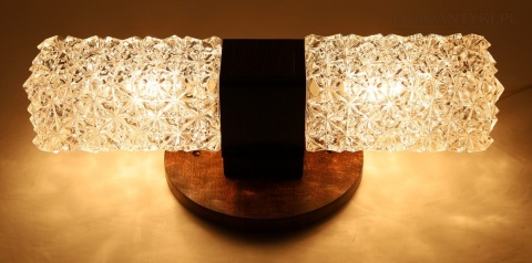 art deco kinkiet szkło krystaliczne struktura