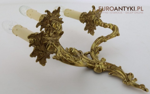 trójramienny kinkiet xl oświetlenie ścienne z epoki