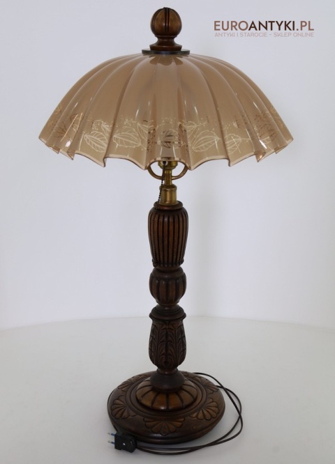 eklektyczna lampa stołowa xl retro vintage z epoki