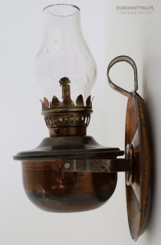 Mini lampka naftowa retro vintage – ruchoma lampka stołowa / kinkiet, Made in Hong Kong 103