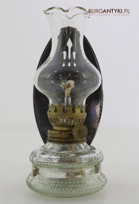 malutka szklana lampka naftowa made in hongkong