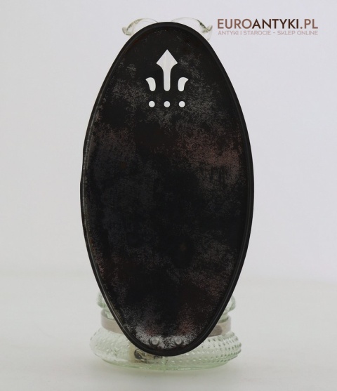 miniaturowa lampka naftowa vintage z odbłyśnikiem