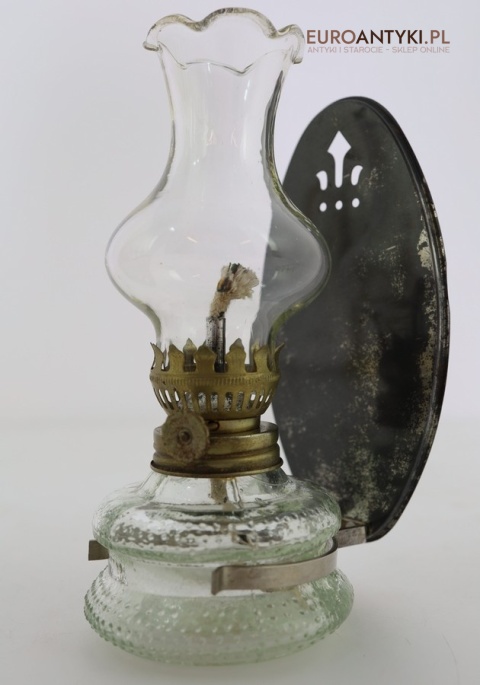 miniaturowa lampka naftowa starodawna dekoracyjna