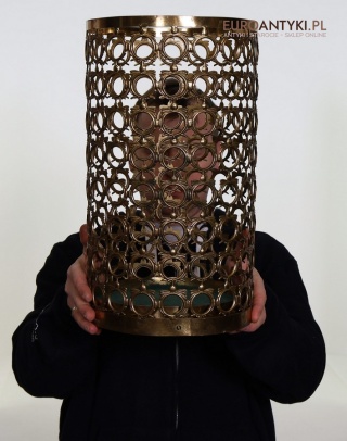 Dworski mosiężny kosz na parasole i laski retro z epoki – stylowe wyposażenie wnętrz